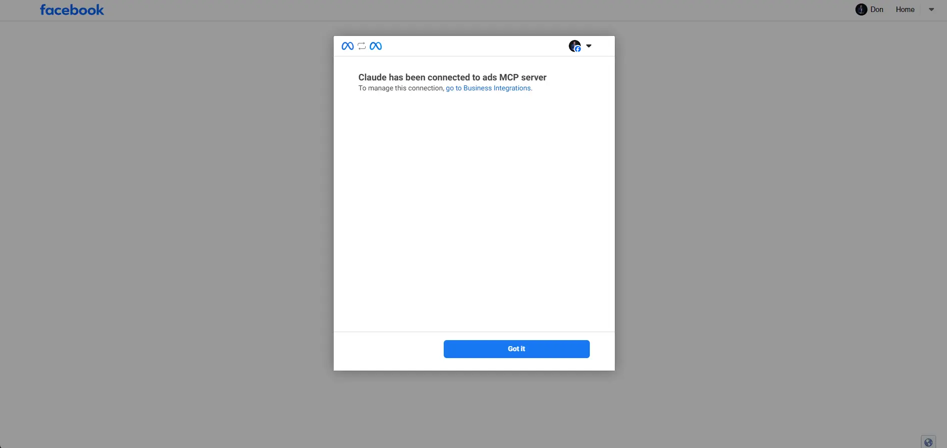 Claude Meta connector permission dropdown showing always allow, needs approval, blocked, and custom options.